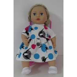 jurk zwaluwen baby annabell 43cm
