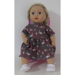 jurk flamingo's baby annabell 43cm