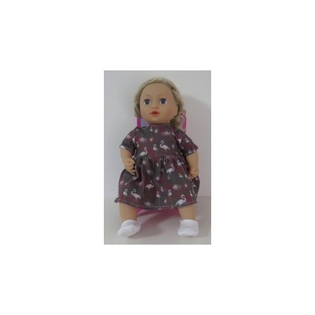jurk flamingo's baby annabell 43cm