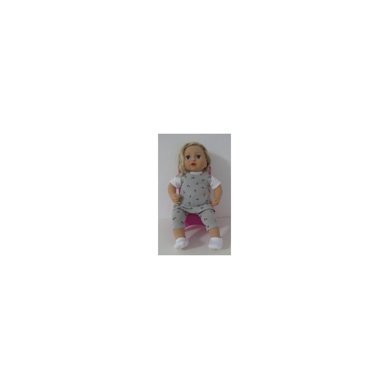 jurk set grijs ankers baby annabell 43cm