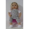 jurk set grijs ankers baby annabell 43cm