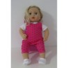 jurk set hard roze sterren baby annabell 43cm