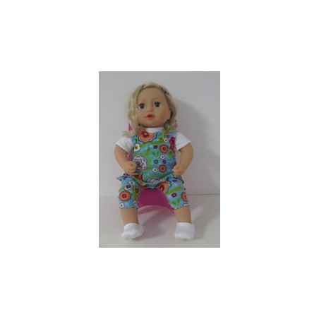 jurk set blauw bloemen baby annabell 43cm