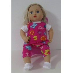 jurk set roze cijfers baby annabell 43cm