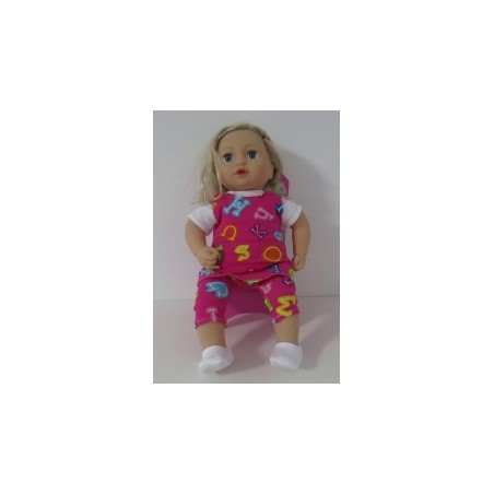 jurk set roze cijfers baby annabell 43cm