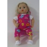 jurk set roze cijfers baby annabell 43cm