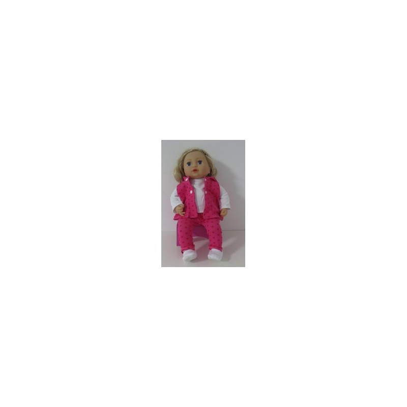 vest setje hard roze sterren  baby annabell 43cm