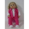 vest setje hard roze sterren  baby annabell 43cm