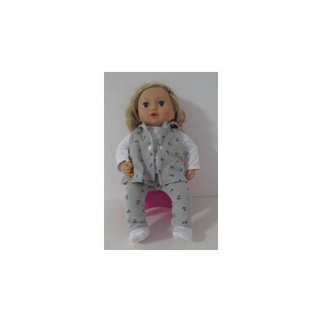 vest setje grijs ankers baby annabell 43cm