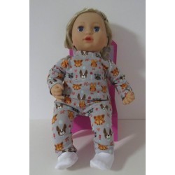 kleding setje grijs dieren baby annabell 43cm