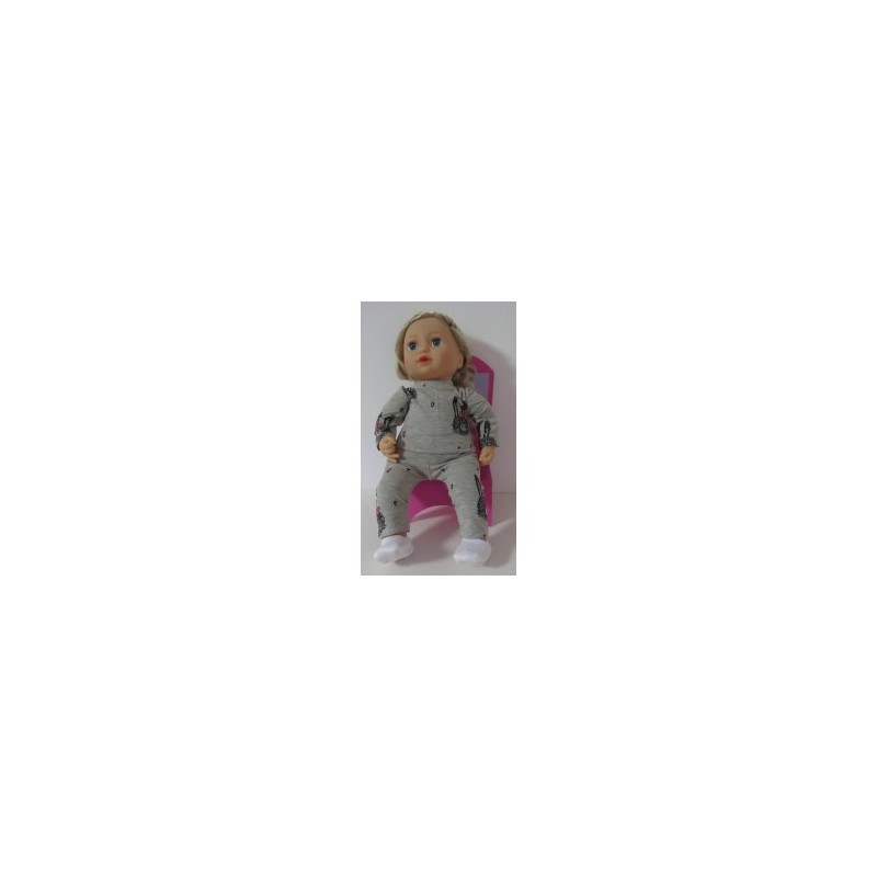kleding setje grijs konijnen baby annabell 43cm