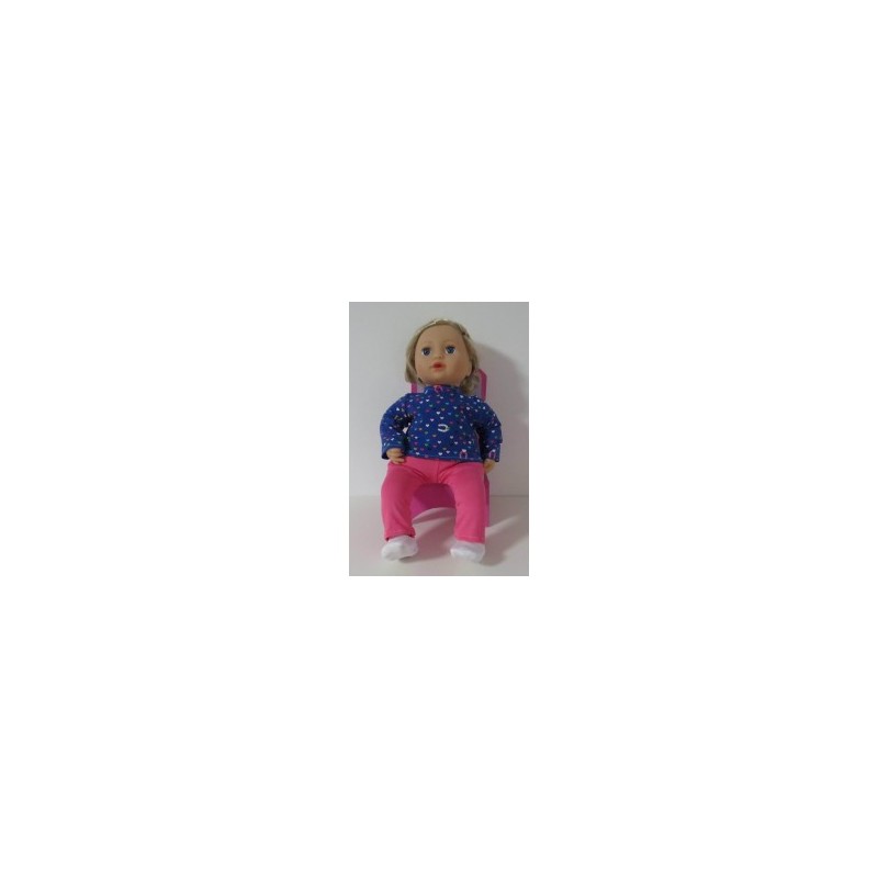 kleding setje blauw hartjes baby annabell 43cm
