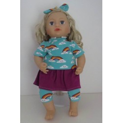 rok setje regenboog baby annabell 43cm