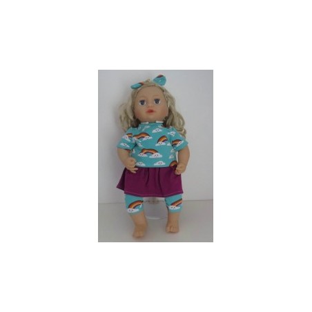 rok setje regenboog baby annabell 43cm