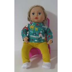 kleding setje groen dieren  baby annabell 43cm