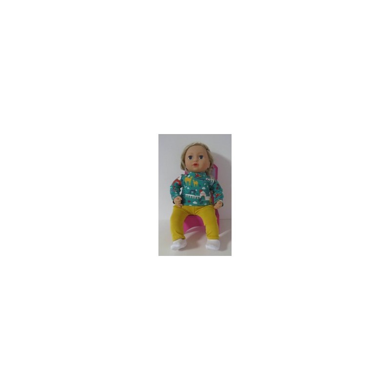 kleding setje groen dieren  baby annabell 43cm