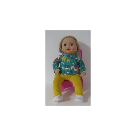 kleding setje groen dieren  baby annabell 43cm
