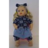 rok setje blauw bloemen baby annabell 43cm