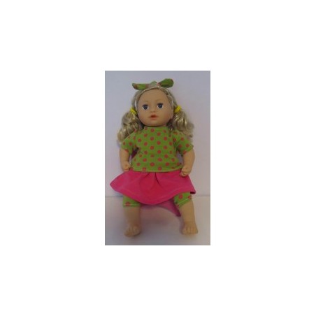 rok setje groen stippen baby annabell 43cm