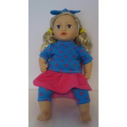 rok setje blauw sterren baby annabell 43cm