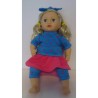 rok setje blauw sterren baby annabell 43cm