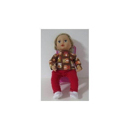 kleding setje uilen baby annabell 43cm