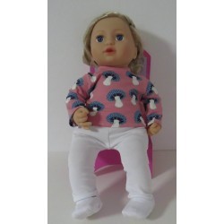 kleding setje roze paddestoelen baby annabell 43cm