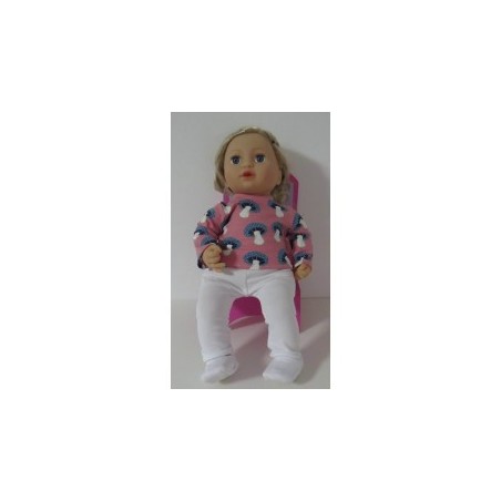 kleding setje roze paddestoelen baby annabell 43cm