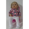 kleding setje roze paddestoelen baby annabell 43cm