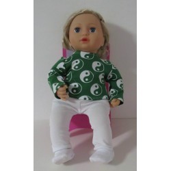 kleding setje groen  baby annabell 43cm