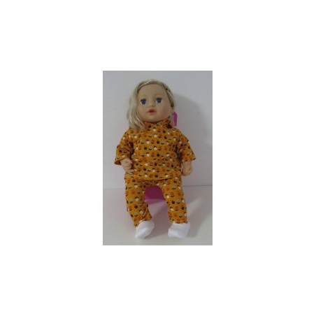 capuchontrui setje oker geel bloemen baby annabell 43cm