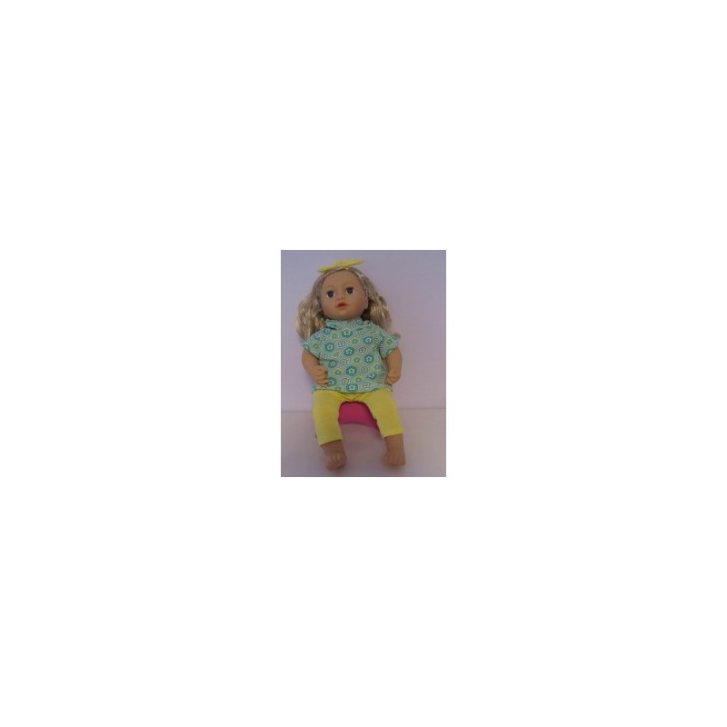 capuchontrui setje groen bloemen baby annabell 43cm