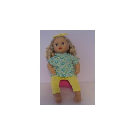 capuchontrui setje groen bloemen baby annabell 43cm