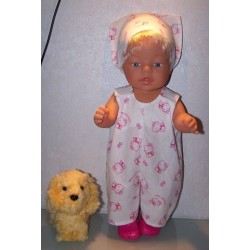 overal hello kitty roze baby born 43cm