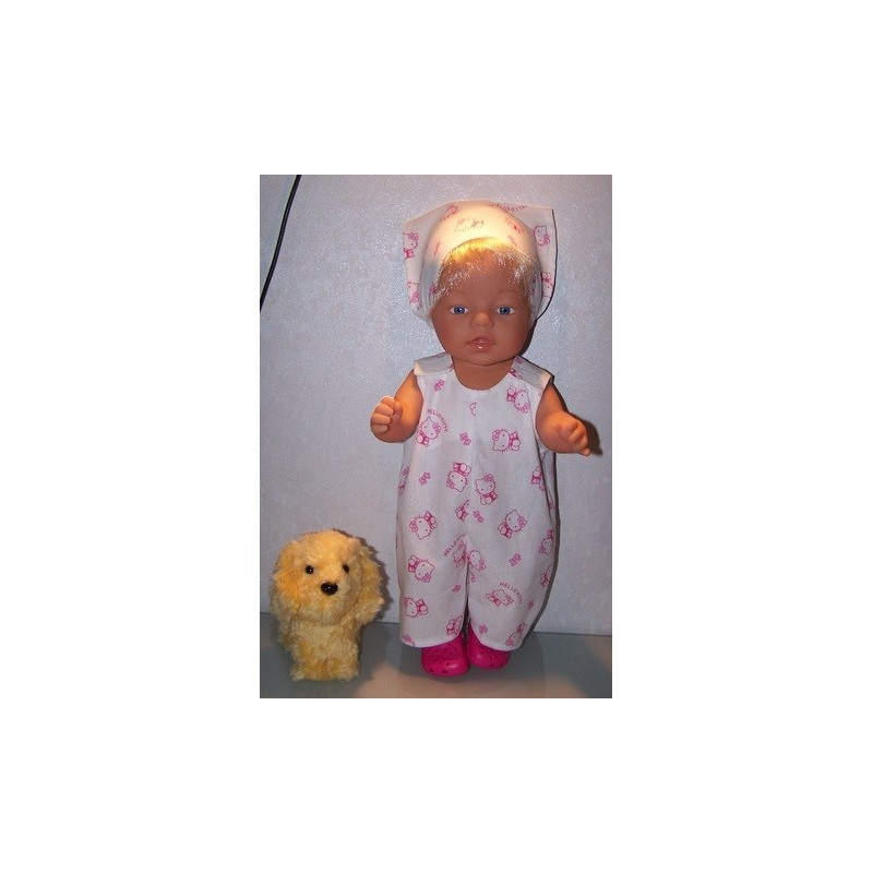 overal hello kitty roze baby born 43cm