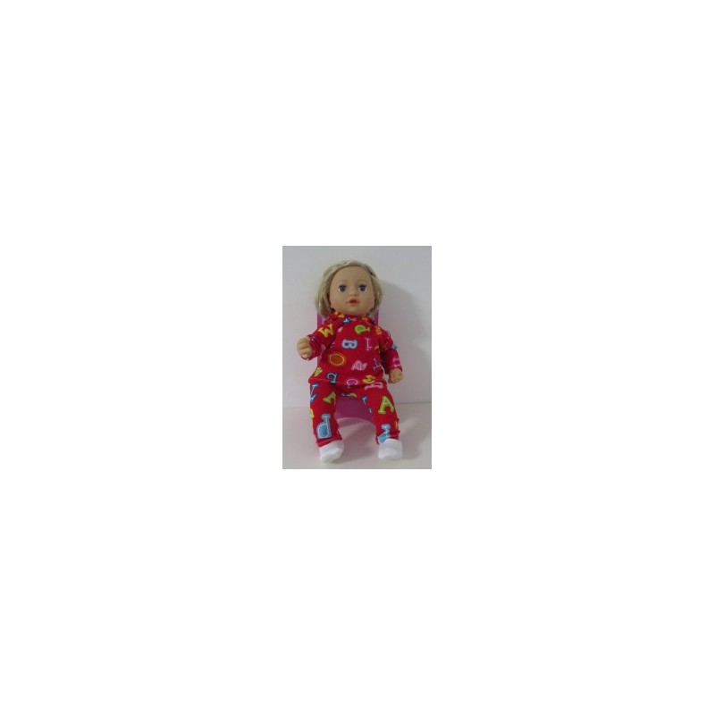 capuchontrui setje rood cijfers baby annabell 43cm
