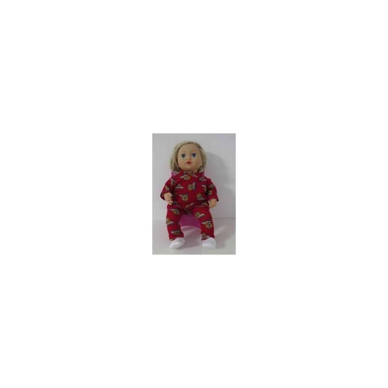 capuchontrui setje rood leeuwen baby annabell 43cm