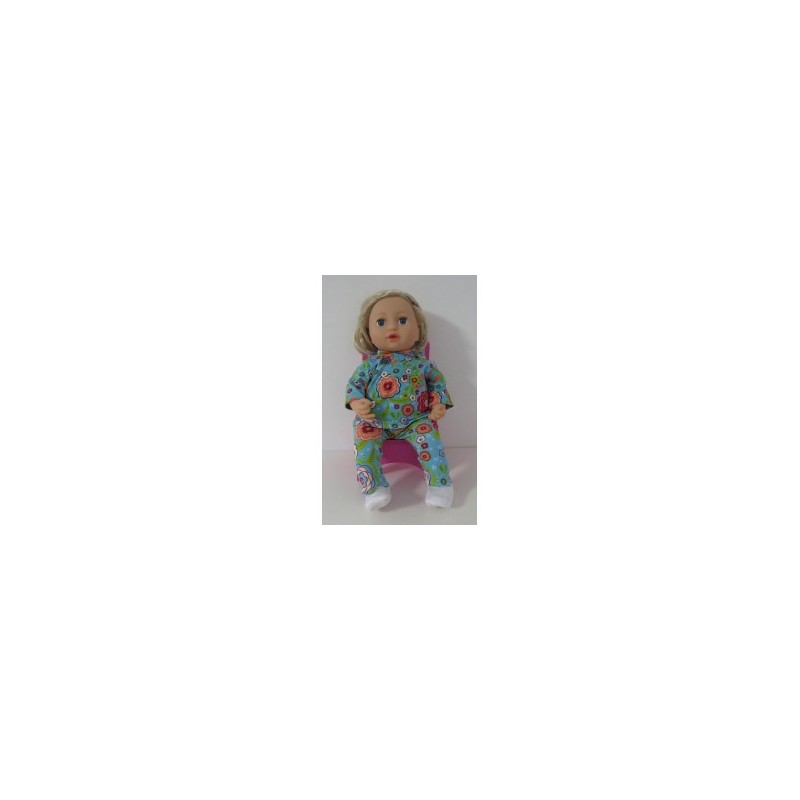 capuchontrui setje blauw bloemen baby annabell 43cm