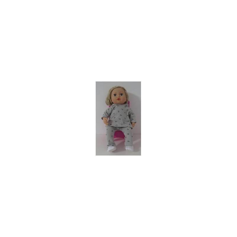 capuchontrui setje grijs ankers baby annabell 43cm