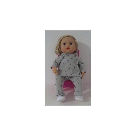 capuchontrui setje grijs ankers baby annabell 43cm