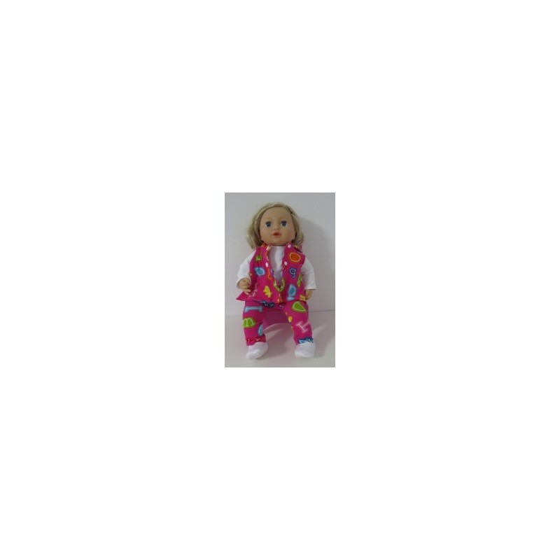 vest setje roze cijfers baby annabell 43cm