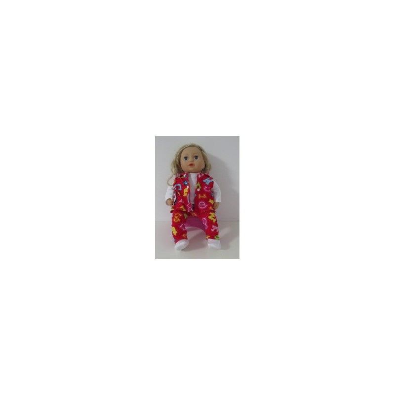 vest setje rood cijfers baby annabell 43cm
