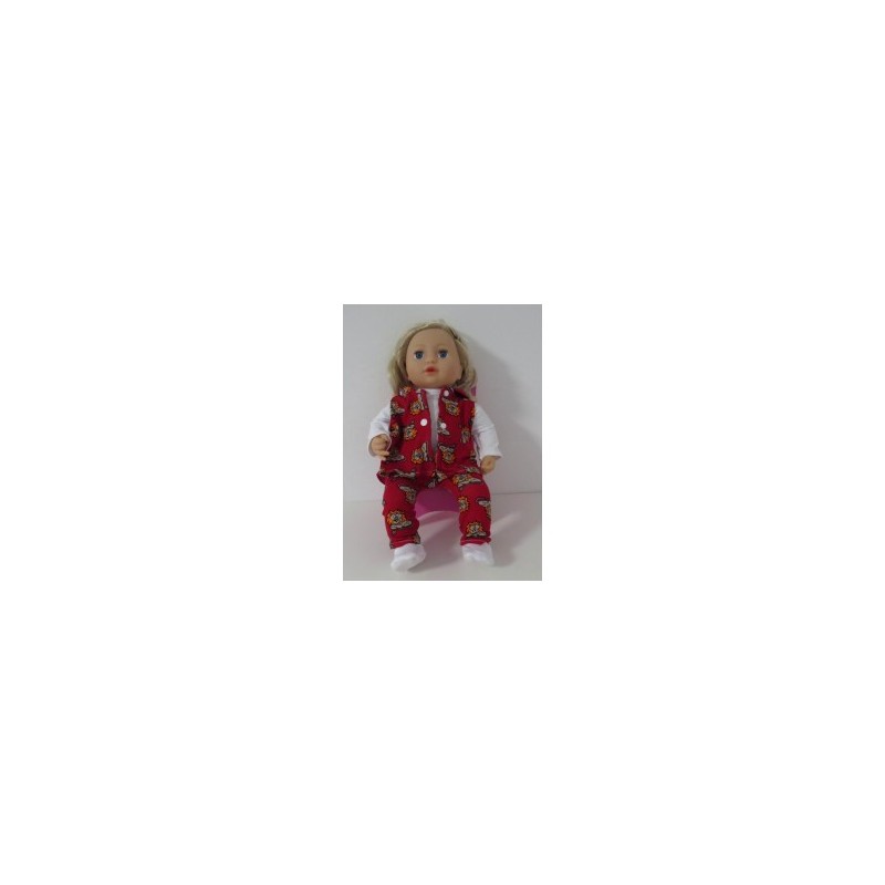 vest setje rood leeuwen baby annabell 43cm