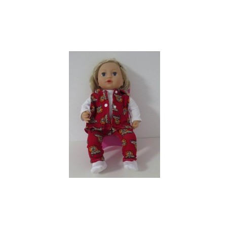 vest setje rood leeuwen baby annabell 43cm