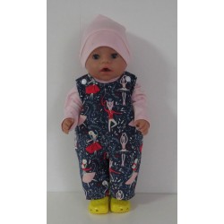 overal setje muis  baby born 43cm