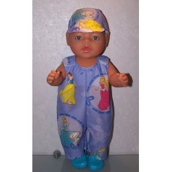 overal disney prinsessen lila baby born 43cm
