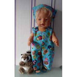 overal matroeska blauw  baby born 43cm