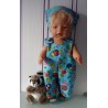 overal matroeska blauw  baby born 43cm