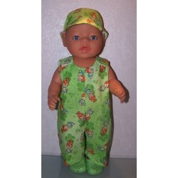 overal groen pebbels  baby born 43cm
