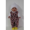 overal setje grijs circels baby born 43cm